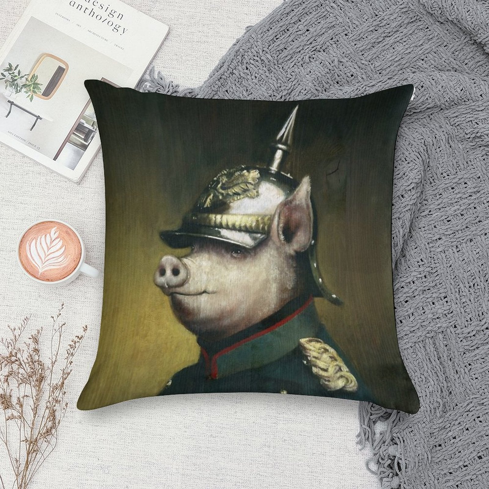 Pigglehaube Soft Multiple Sizes Throw Pillow