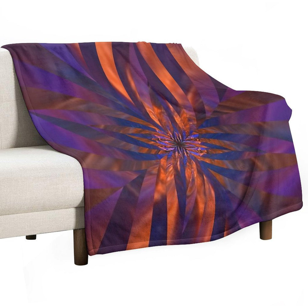 Abstract in Orange And Purple Comfort Throw Blanket