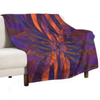 Abstract in Orange And Purple Comfort Throw Blanket