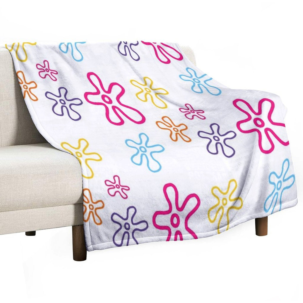Spongebob Flowers Lightweight Throw Blanket
