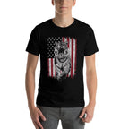 Patriotic Tiger 4th of July Patriotic USA Independence Day  Heathered Texture T-Shirt