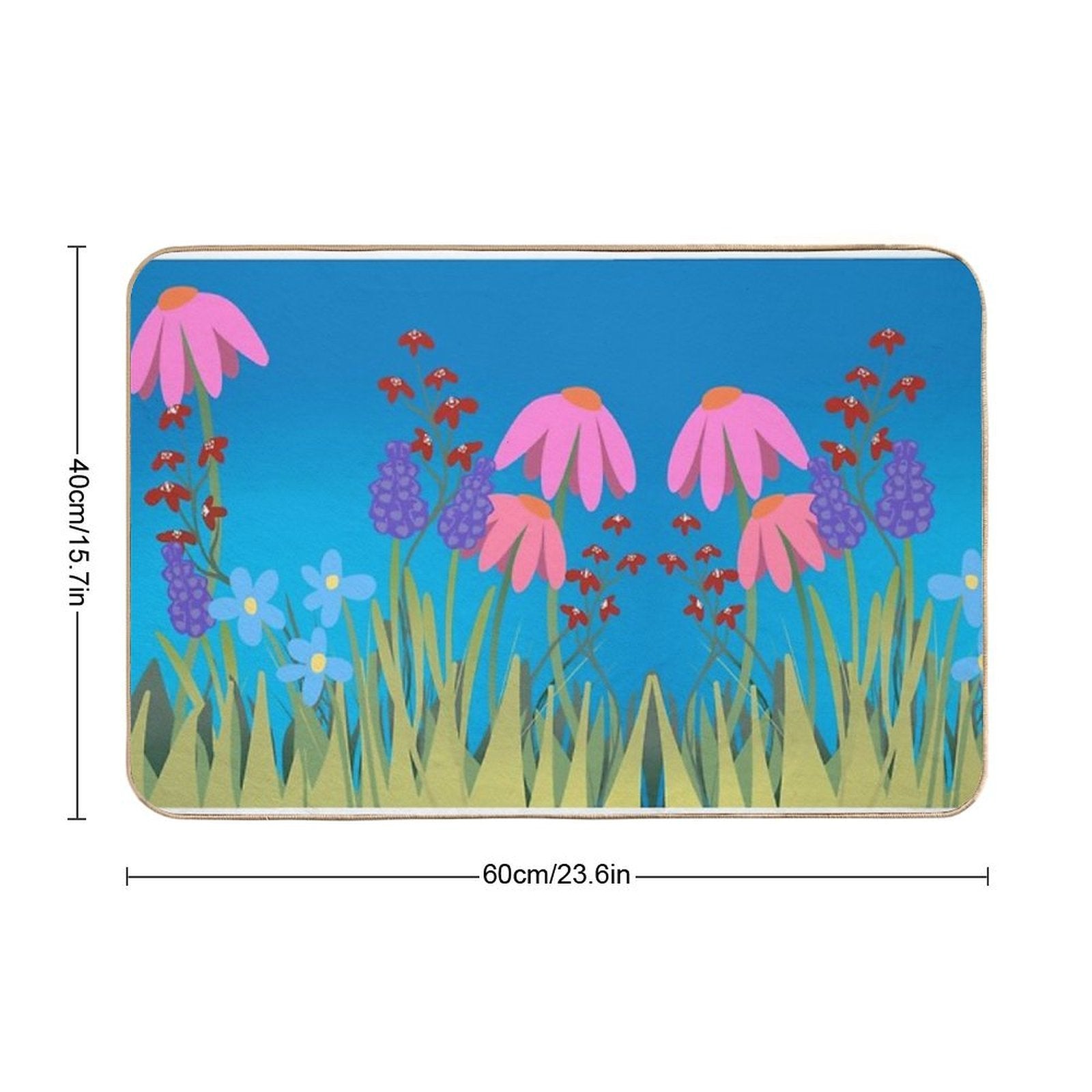 Garden Flowers  Toxin-Free Bath Mat