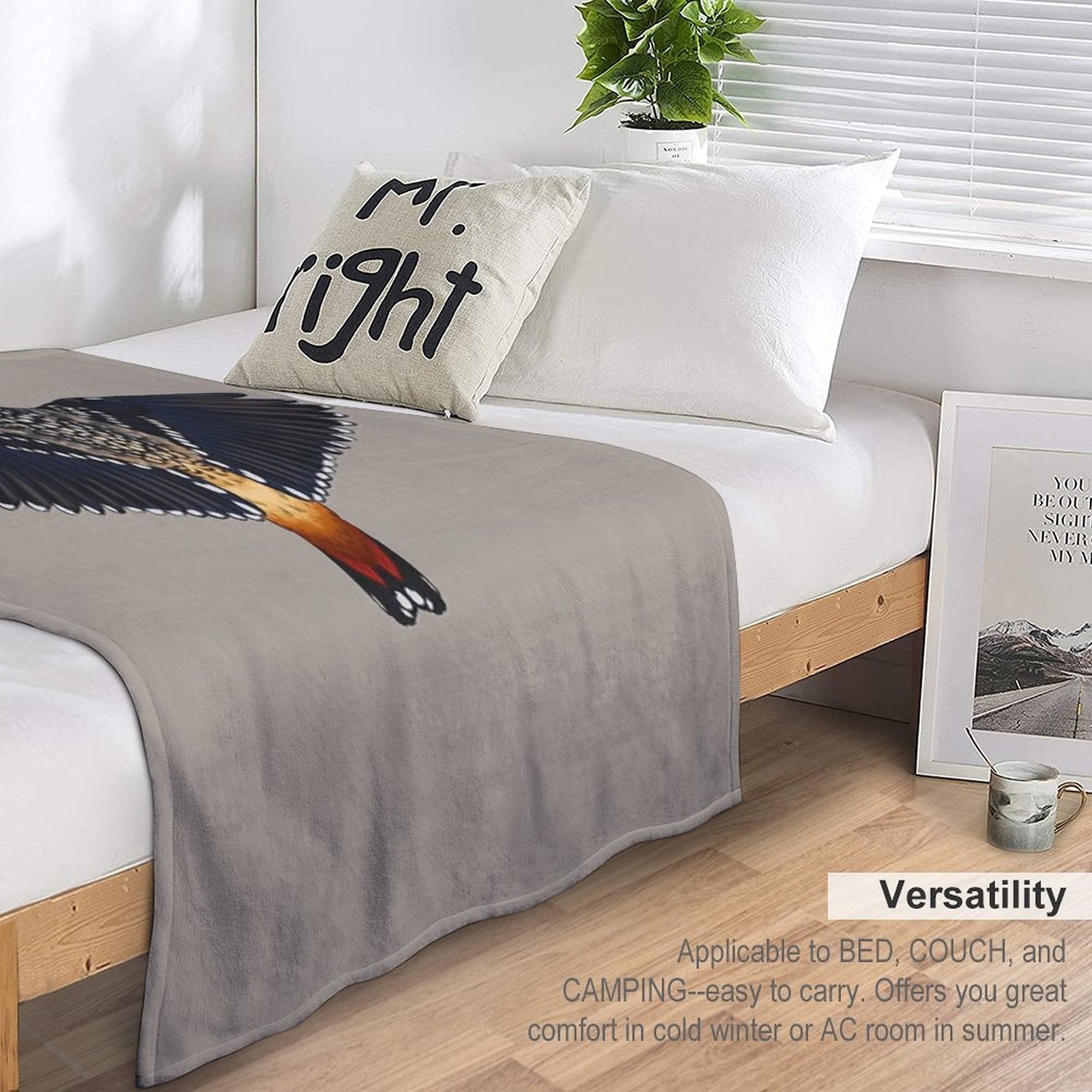 Spotted Pardalote - Australian Bird Premium Throw Blanket