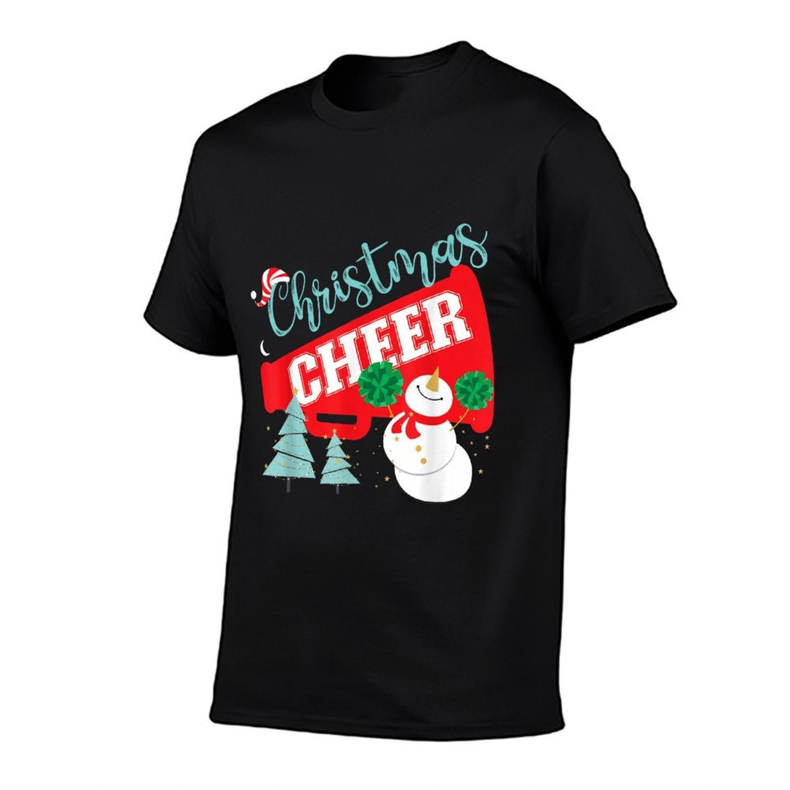 Cheer Cheerleading Christmas Cheer  Oversized Silhouette T-Shirt