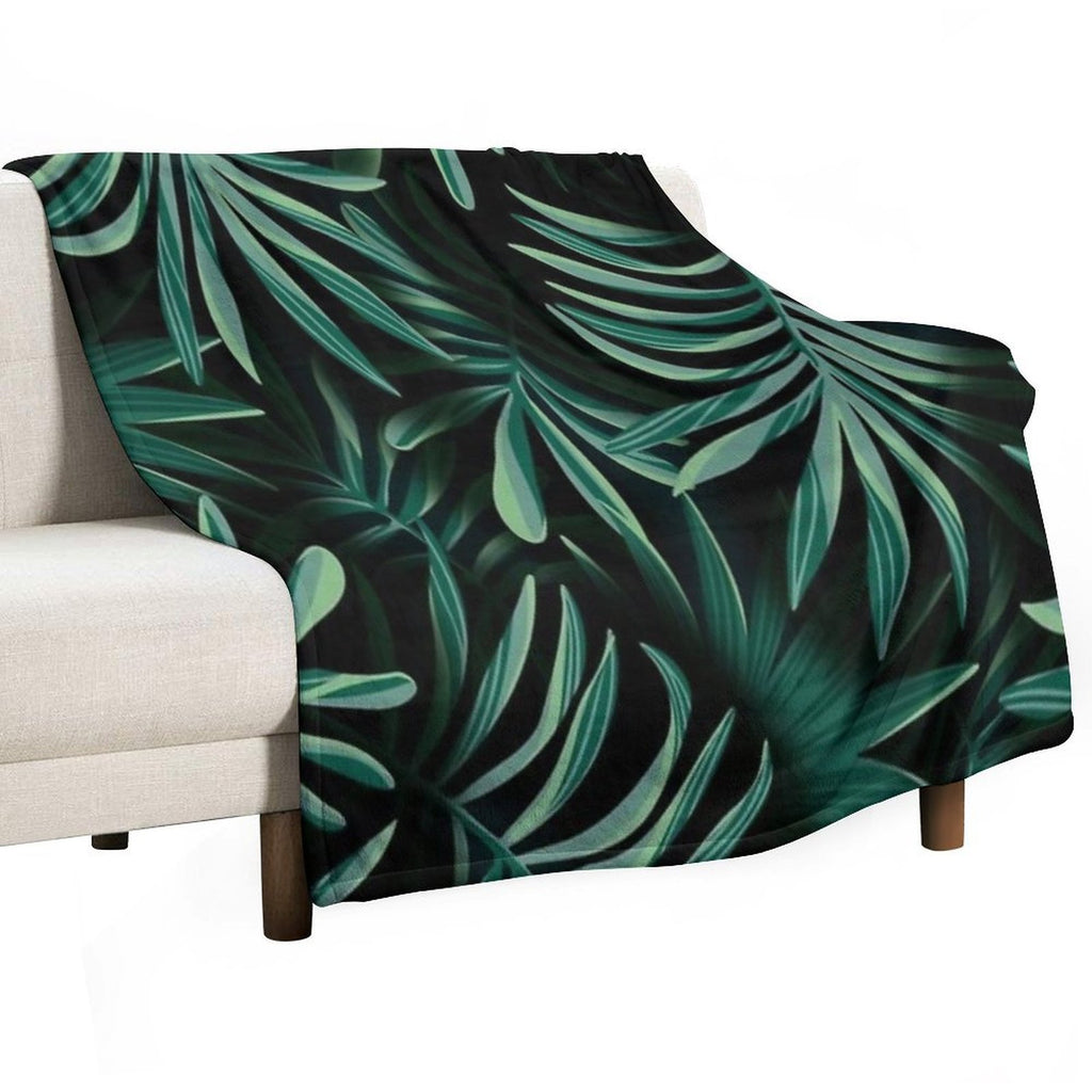 Monstera Leaves Multi-functional Throw Blanket