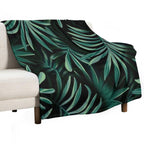 Monstera Leaves Multi-functional Throw Blanket
