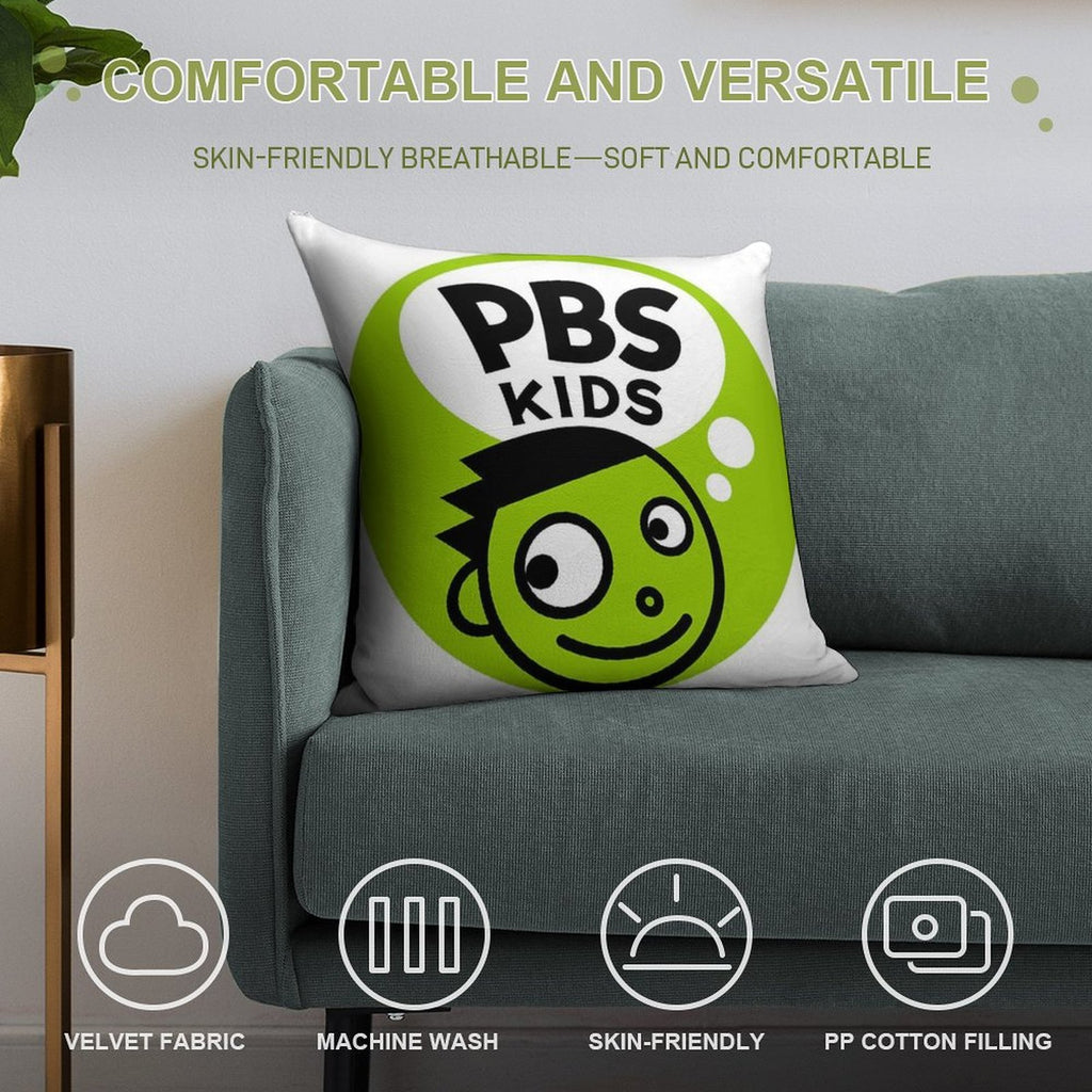 Pbs Kids Nostalgia Soft Luxury Feel Throw Pillow