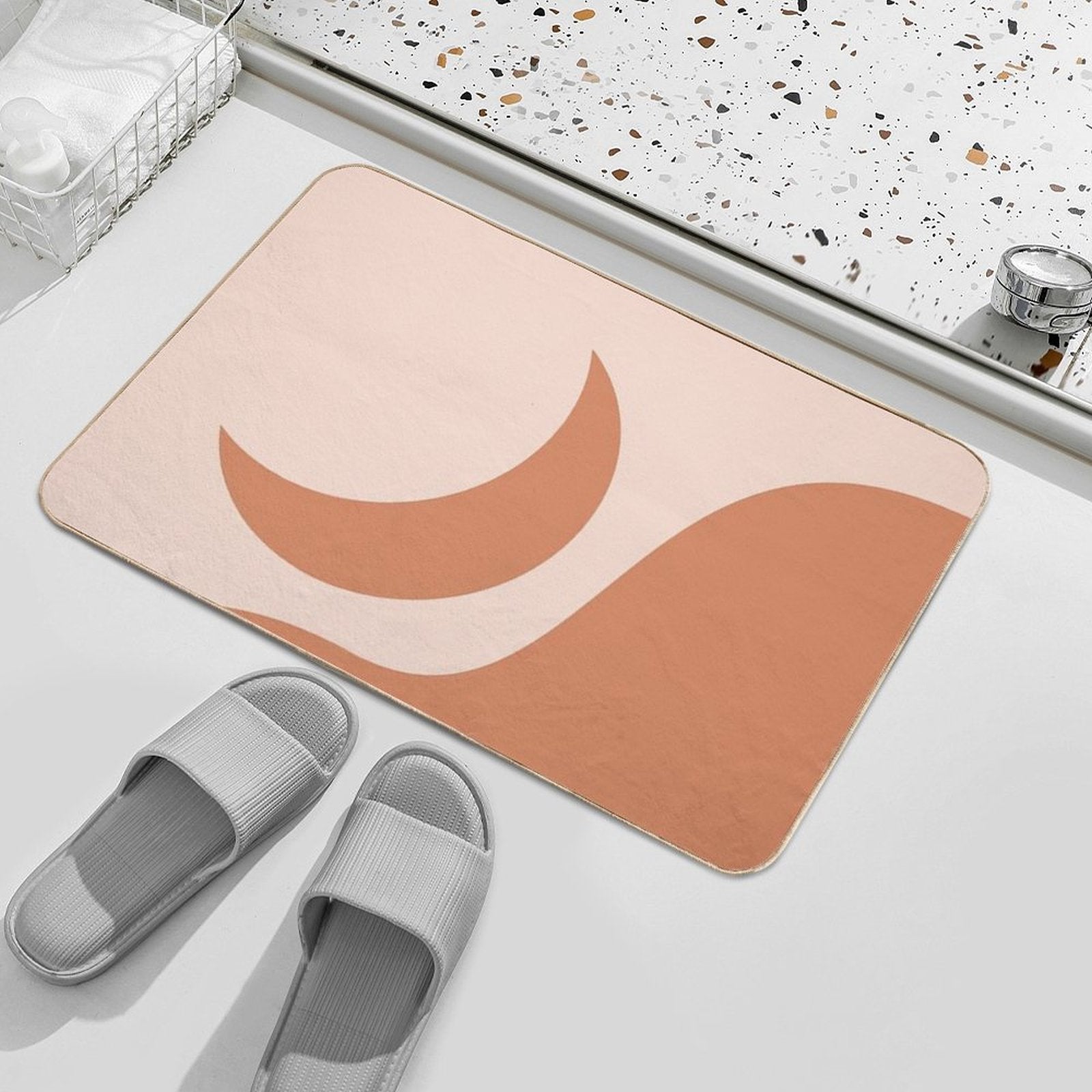 Orange Moon  Dirt-Trapping Bath Mat