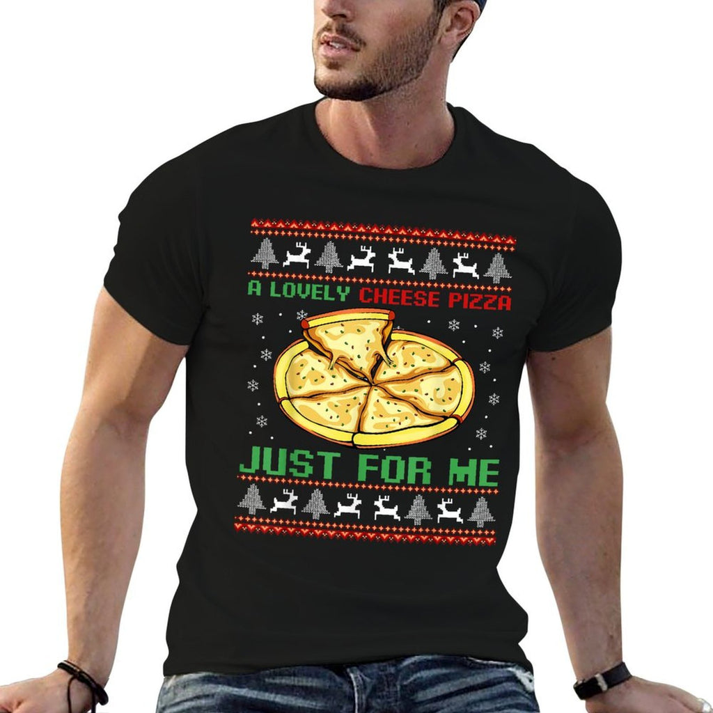 A Lovely Cheese Pizza Just For Me Christmas Tree  Moisture-wicking T-Shirt