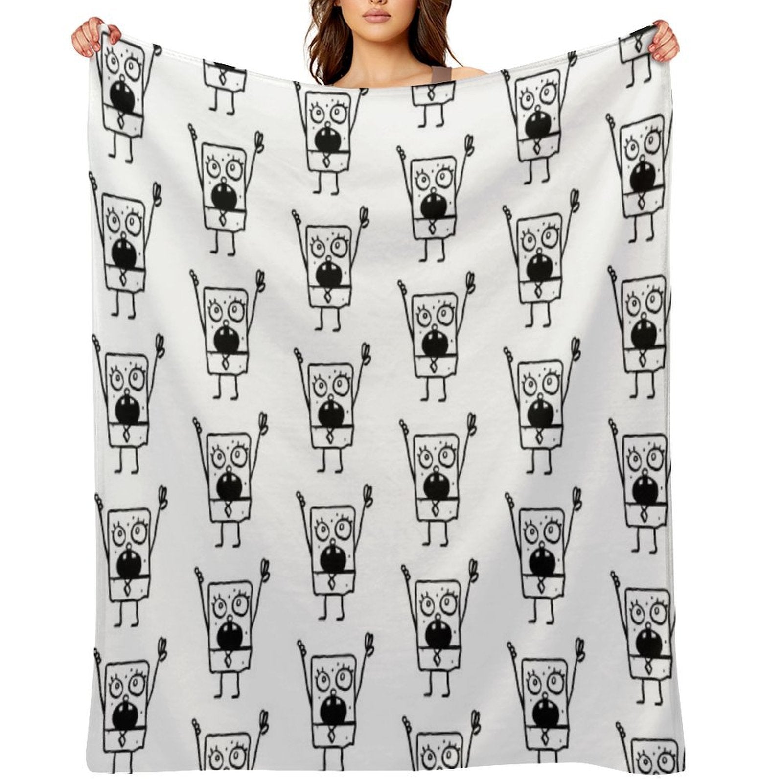 Doodlebob   Spongebob Themed  @HeckinFarOut Quick-dry Throw Blanket