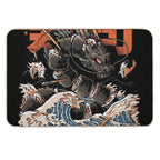 The Black Sushi Dragon  Absorbent Bath Mat