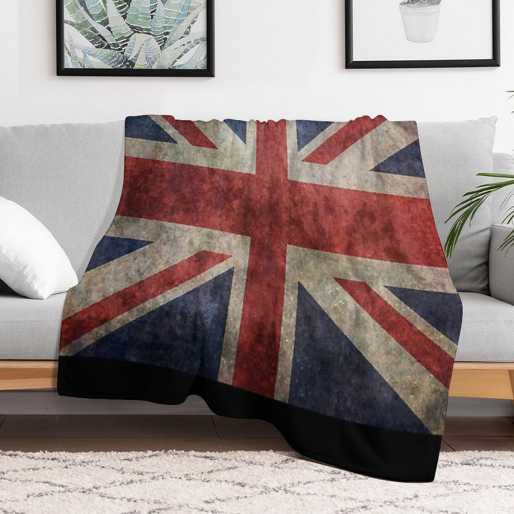 A Grunge Looking Distressed Union Jack Uk Version Velvety-soft Throw Blanket