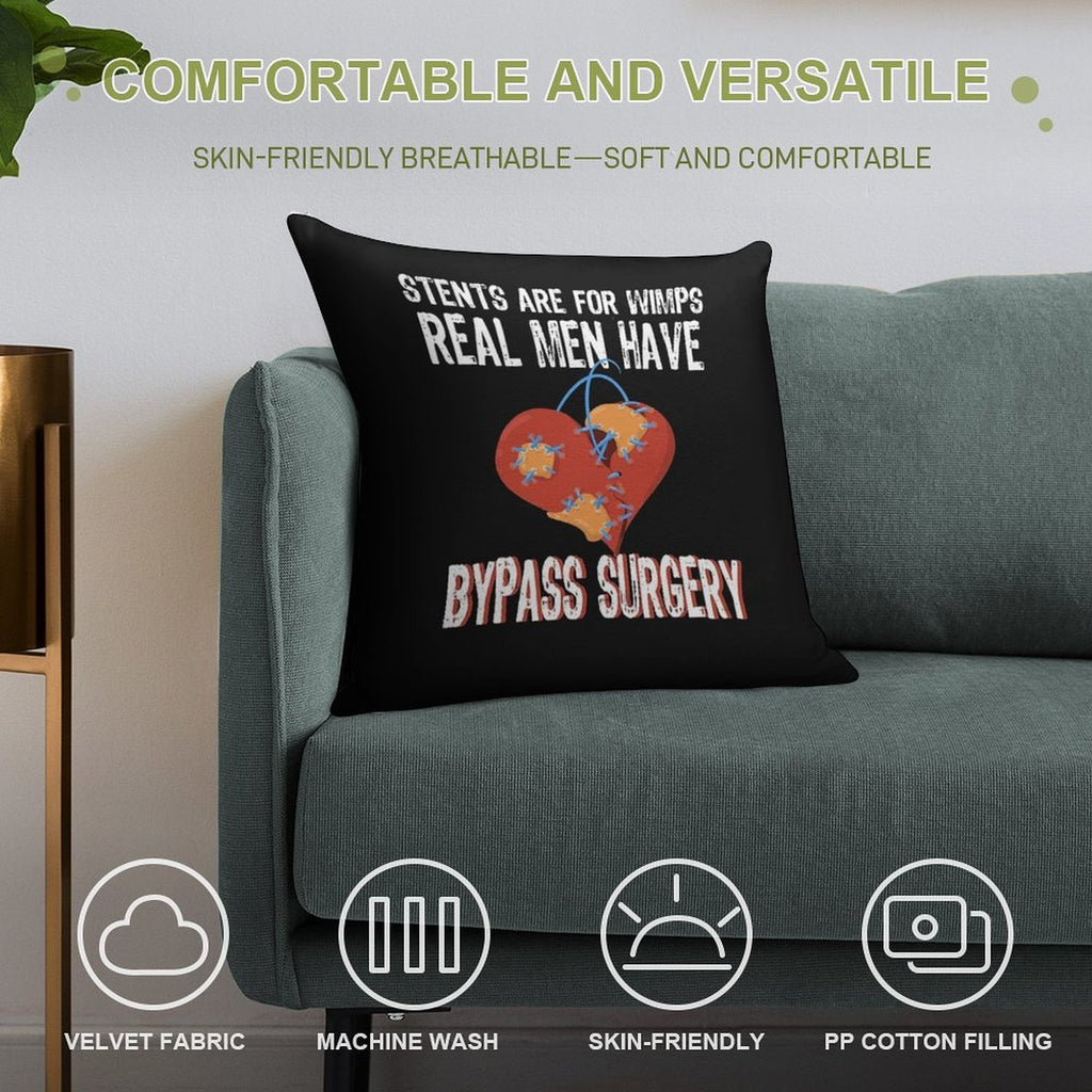 Bypass Surgery, Open Heart Surgery Gift Soft High-Density Material Throw Pillow