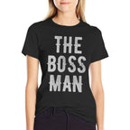 People Who Laugh Collective Boss Man, Mens, Unisex-Adults,,, Black, Small  Cotton T-Shirt