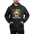 Level 50 Unlocked Funny Video Gamer 50th Birthday Unisex Design Hoodie