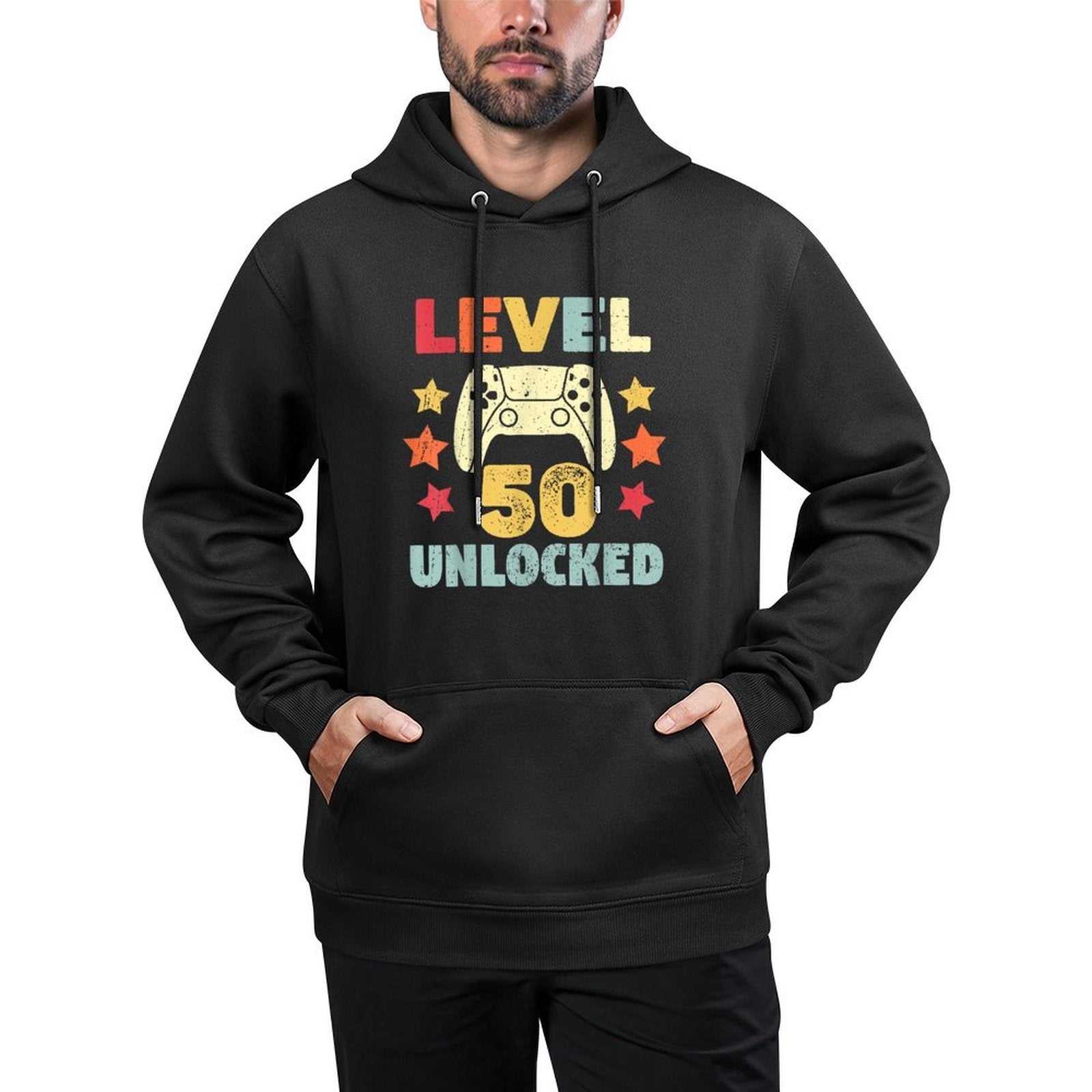 Level 50 Unlocked Funny Video Gamer 50th Birthday Unisex Design Hoodie