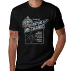 Quantum Mechanics, Funny Subatomic Physics Pun, Science  Polyester Blend T-Shirt