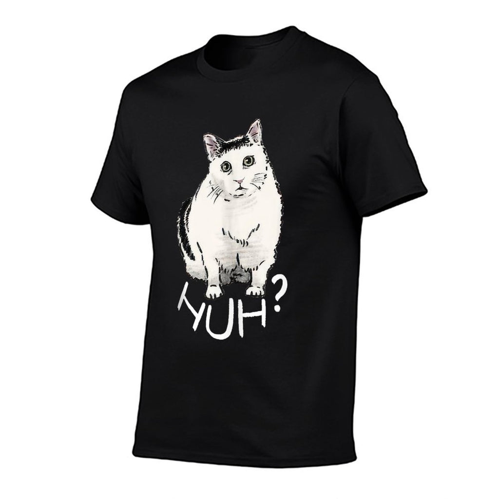 Funny Cat Huh Meme Internet Reaction Men Women Kids  Polyester Blend T-Shirt