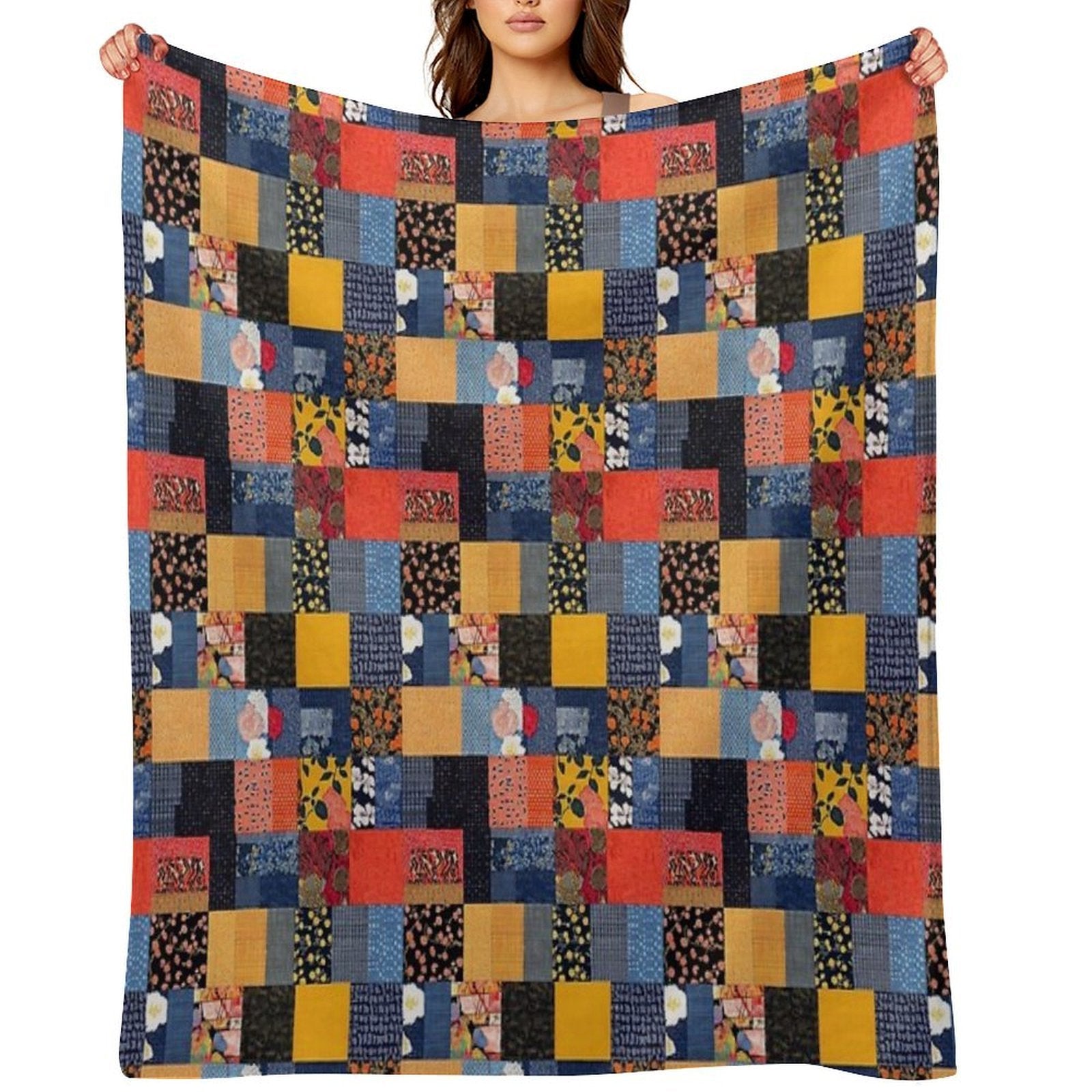 Timeless Korean Patchwork Wrinkle-free Throw Blanket