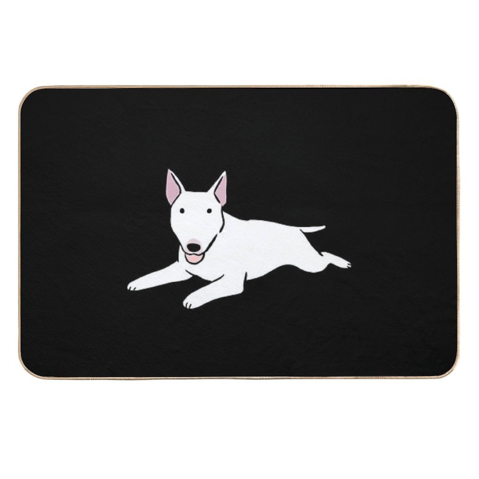Bull Terrier Dog Cute Illustration  Pet-Safe Bath Mat