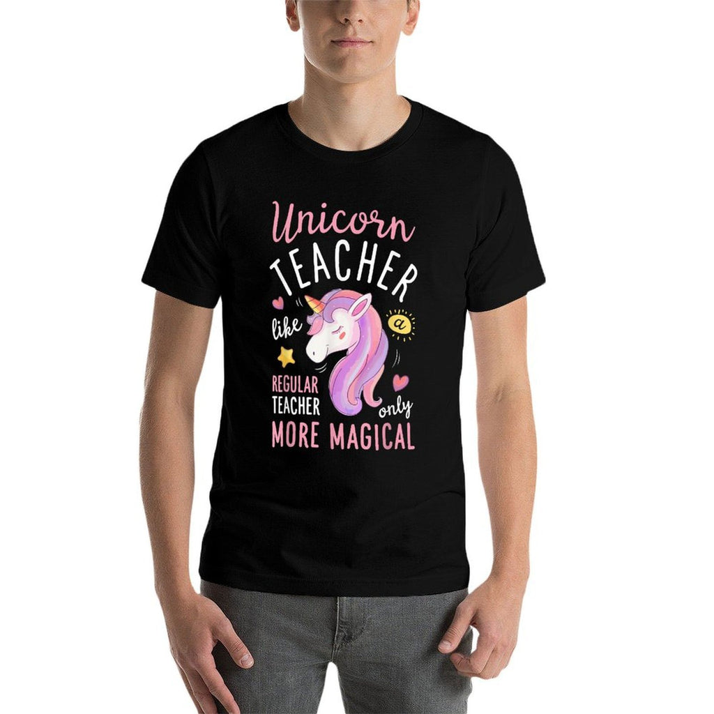 Unicorn Teacher Funny Women Teachers Back To School Gifts  Cotton T-Shirt
