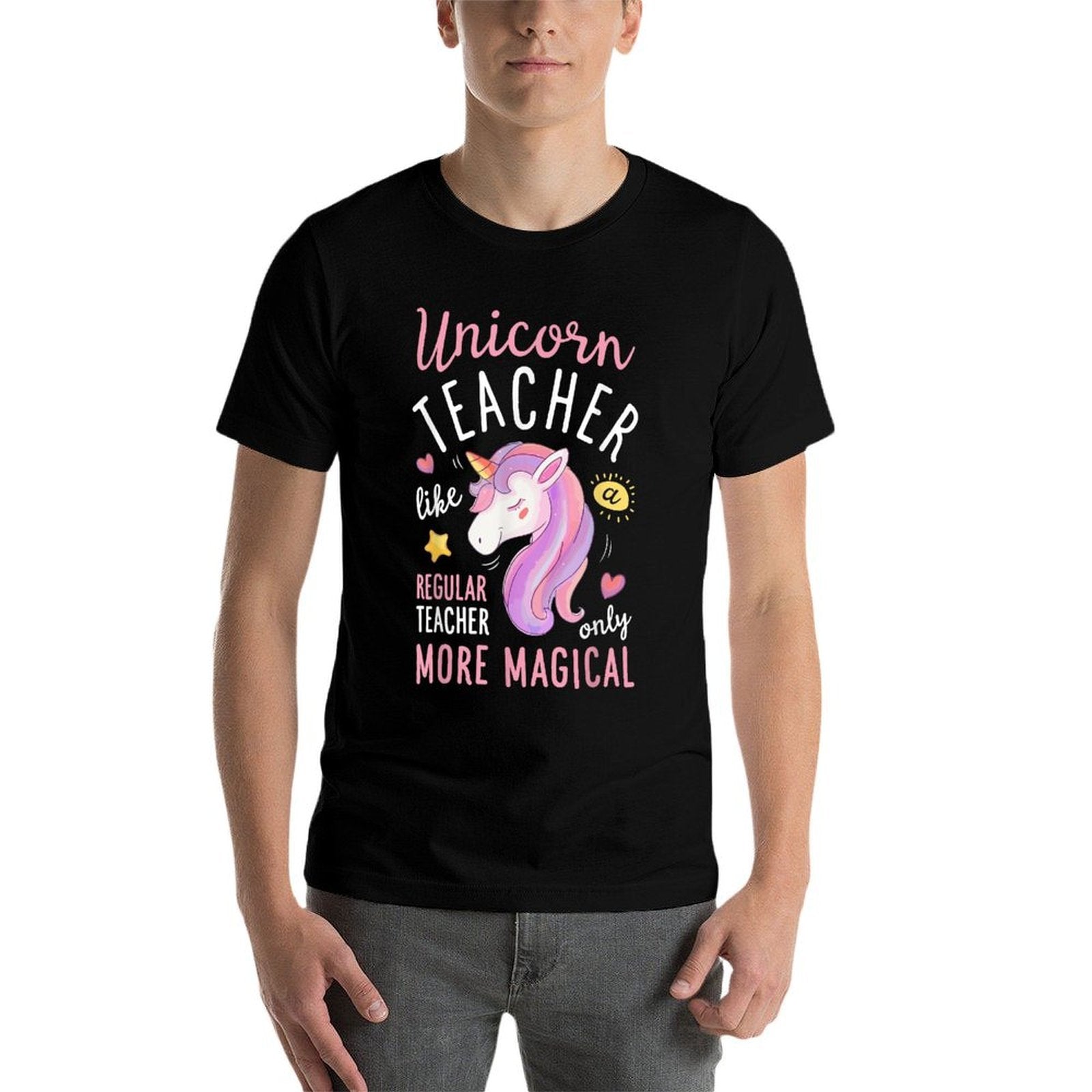 Unicorn Teacher Funny Women Teachers Back To School Gifts  Cotton T-Shirt