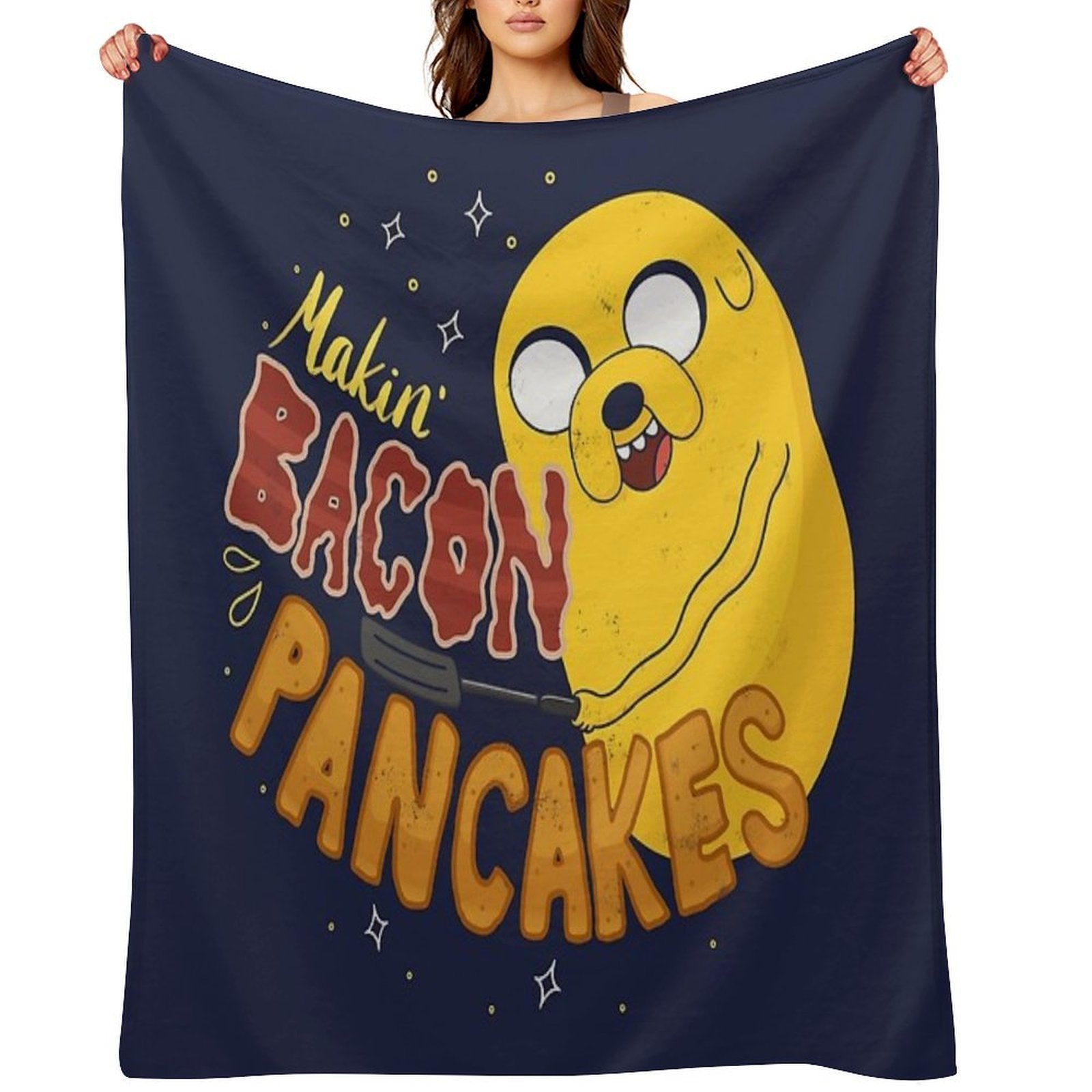 Makin' Bacon Pancakes - Jake The Dog Wrinkle-free Throw Blanket
