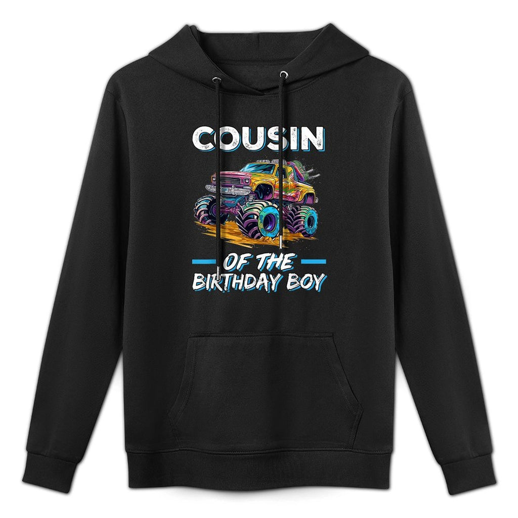 Cousin of The Birthday Boy Monster Truck Birthday First Bday Moisture-Wicking Hoodie