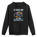 Cousin of The Birthday Boy Monster Truck Birthday First Bday Moisture-Wicking Hoodie