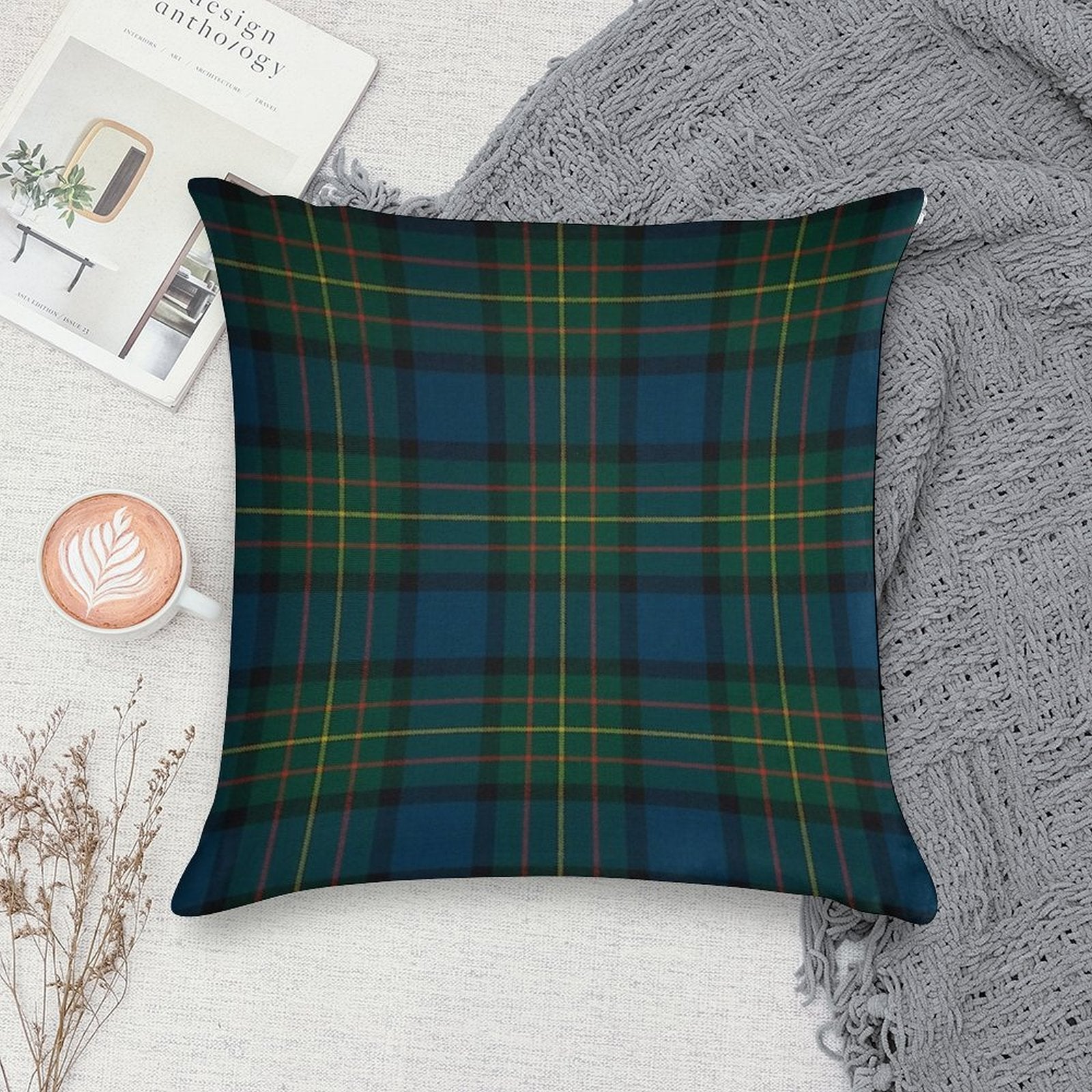 MacLaren Scottish Tartan Soft High-Density Material Throw Pillow