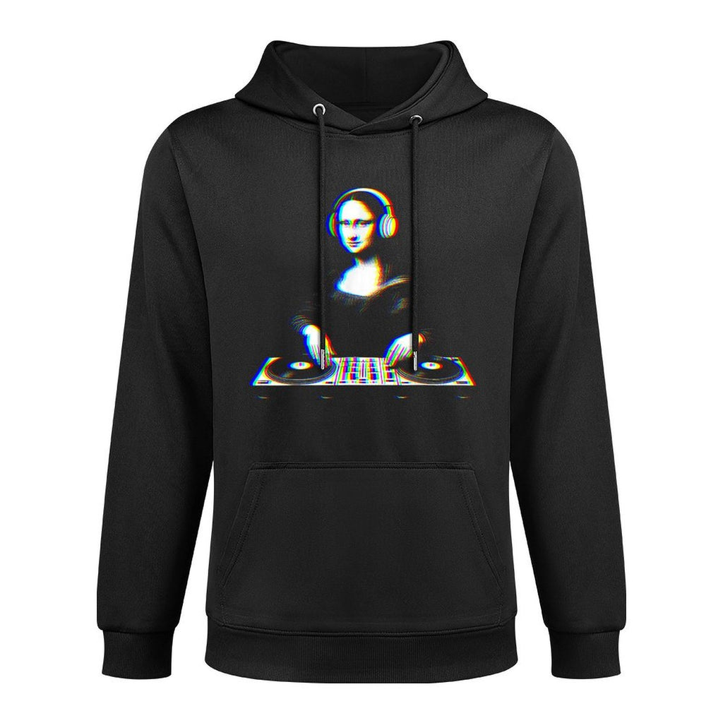 Mona Lisa DJ Funny Vaporwave Techno Rave EDM Music Party Durable Construction Hoodie