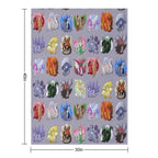 Full Dragon Pattern W Backgrounds (Purple Vers.) Gift-ready Throw Blanket