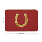 Cowboy Luck Horseshoe Art  Easy Maintenance Bath Mat