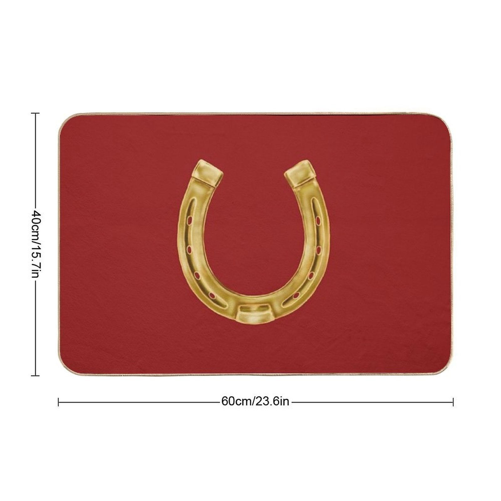 Cowboy Luck Horseshoe Art  Easy Maintenance Bath Mat