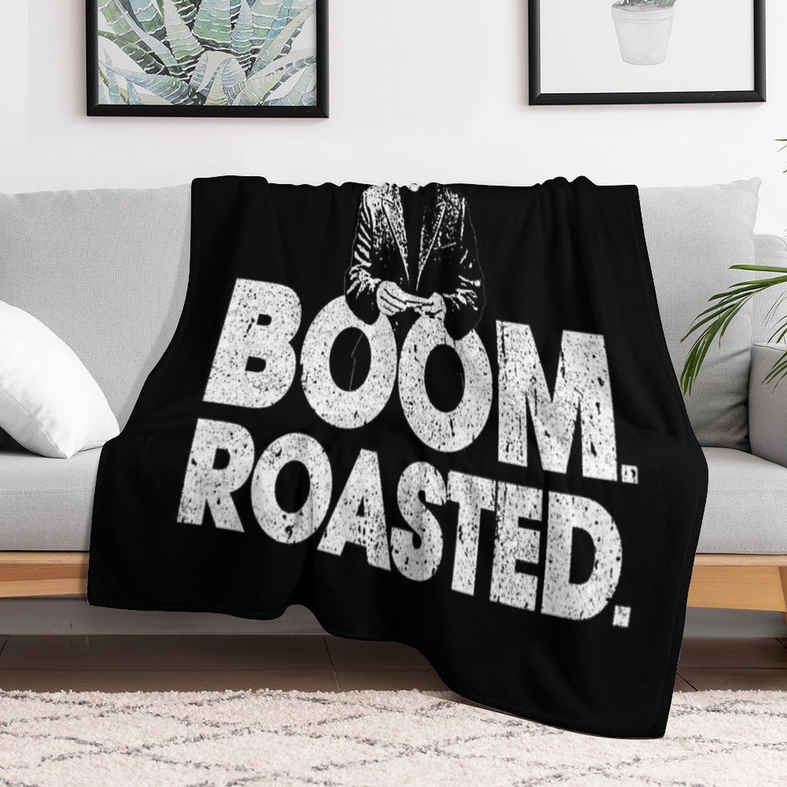 Boom. Roasted. - Michael Scott Eco-conscious Throw Blanket