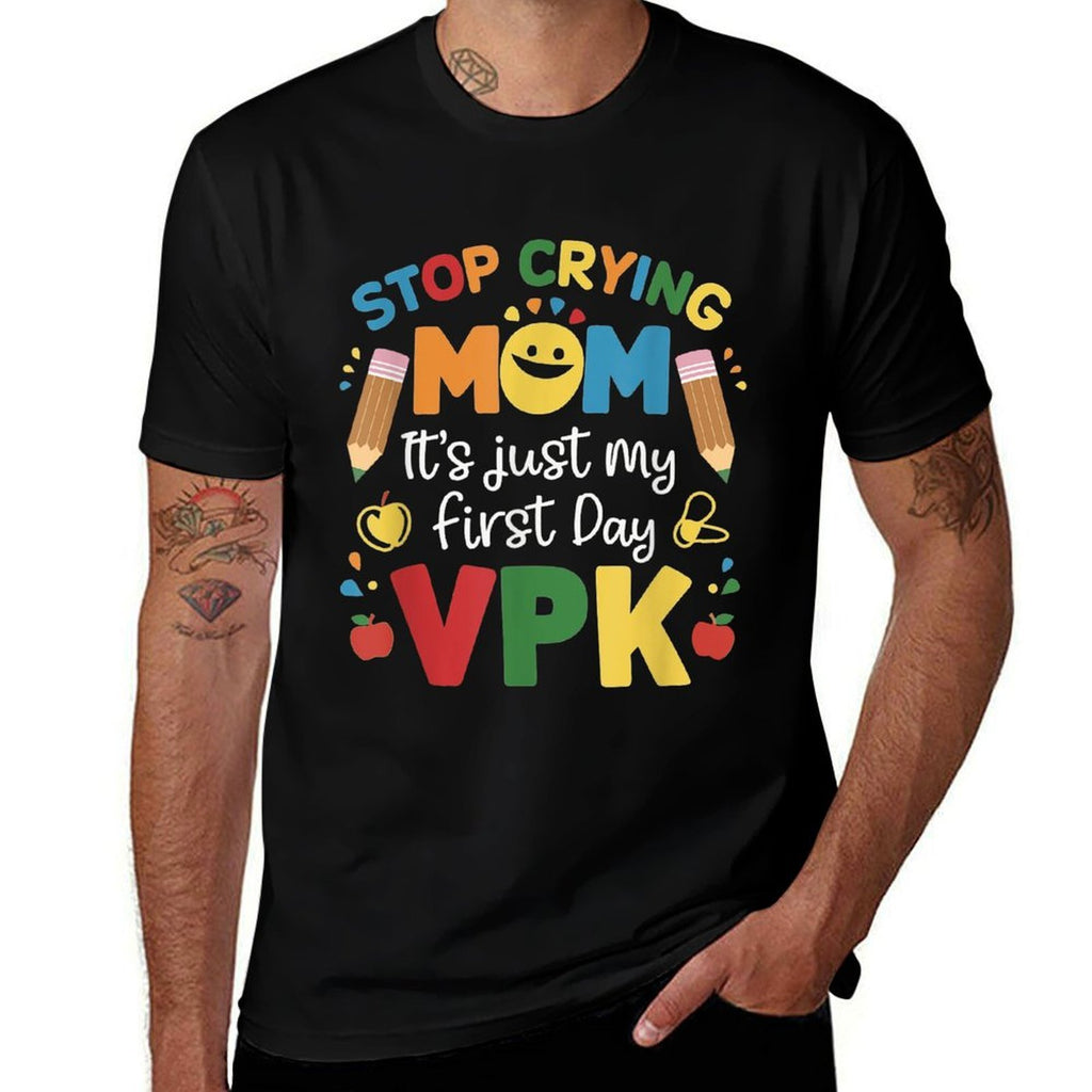 Funny Its Just My First Day Of VPK Back To School VPK  Vintage-inspired T-Shirt