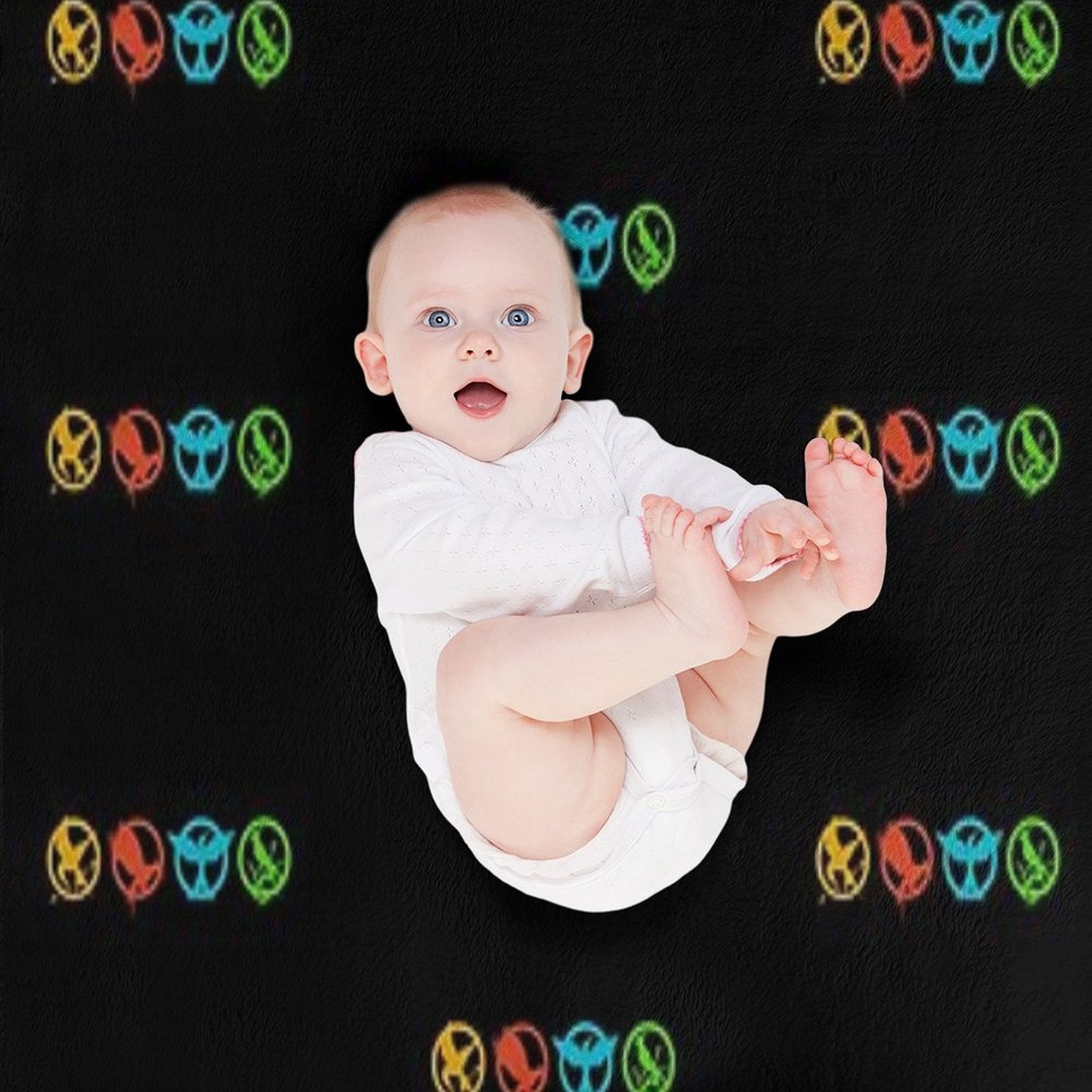 The Hunger Games Mockingjay Logos Quick-dry Throw Blanket