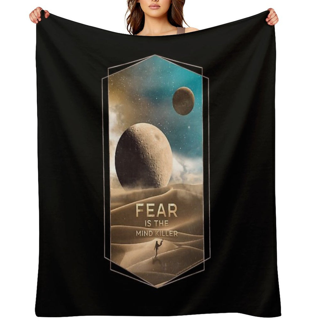 Dune Moons, Muad’Dib on Arrakis Durable Throw Blanket