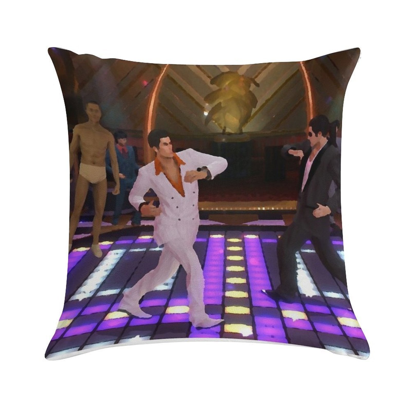 Epic Disco Battle Soft Fade-Resistant Throw Pillow
