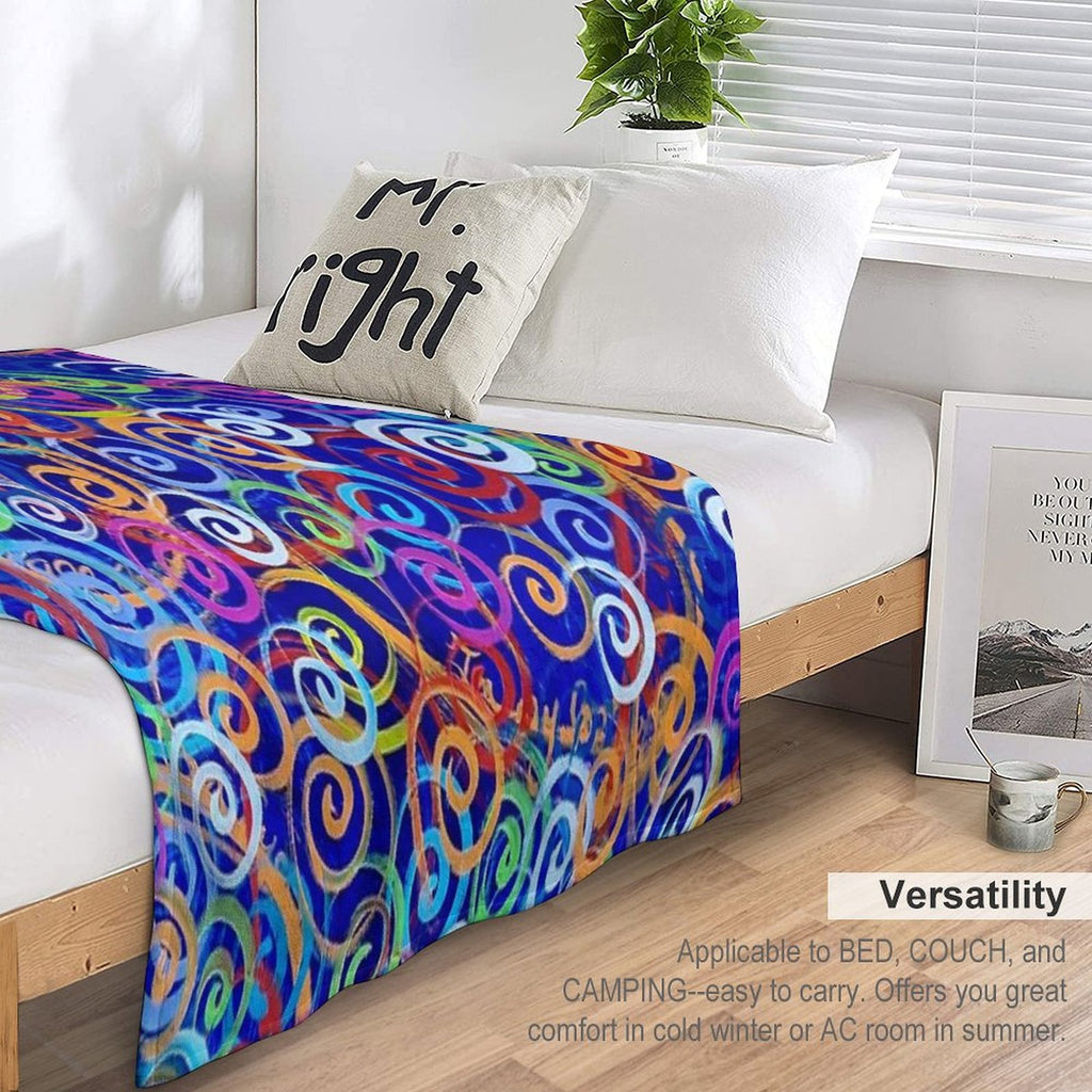 Swirl 5 Bayer Multi-functional Throw Blanket