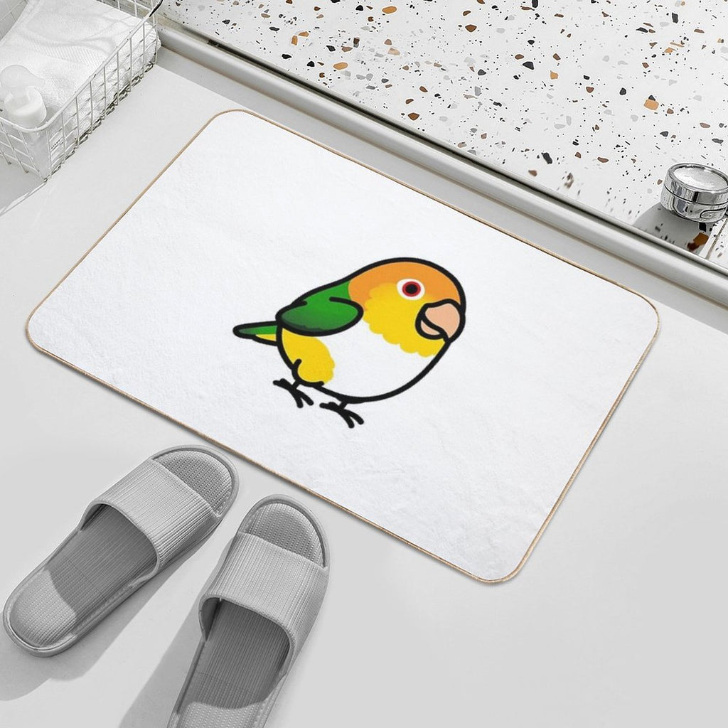 Chubby White Bellied Caique  Eco-Friendly Bath Mat