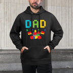 Dad Master Builder Building Blocks Bricks Matching Family Pilling-Resistant Hoodie