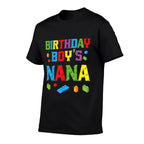 Master Builder Birthday Boys Nana Building Bricks Blocks  Odor-resistant T-Shirt