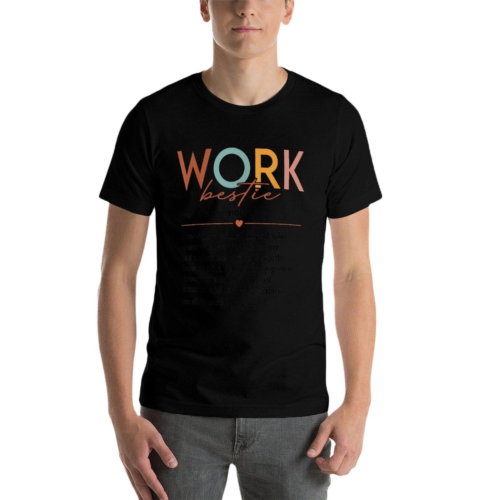 Vintage Work Bestie Definition Teachers Nurses Boss Women  Soft T-Shirt