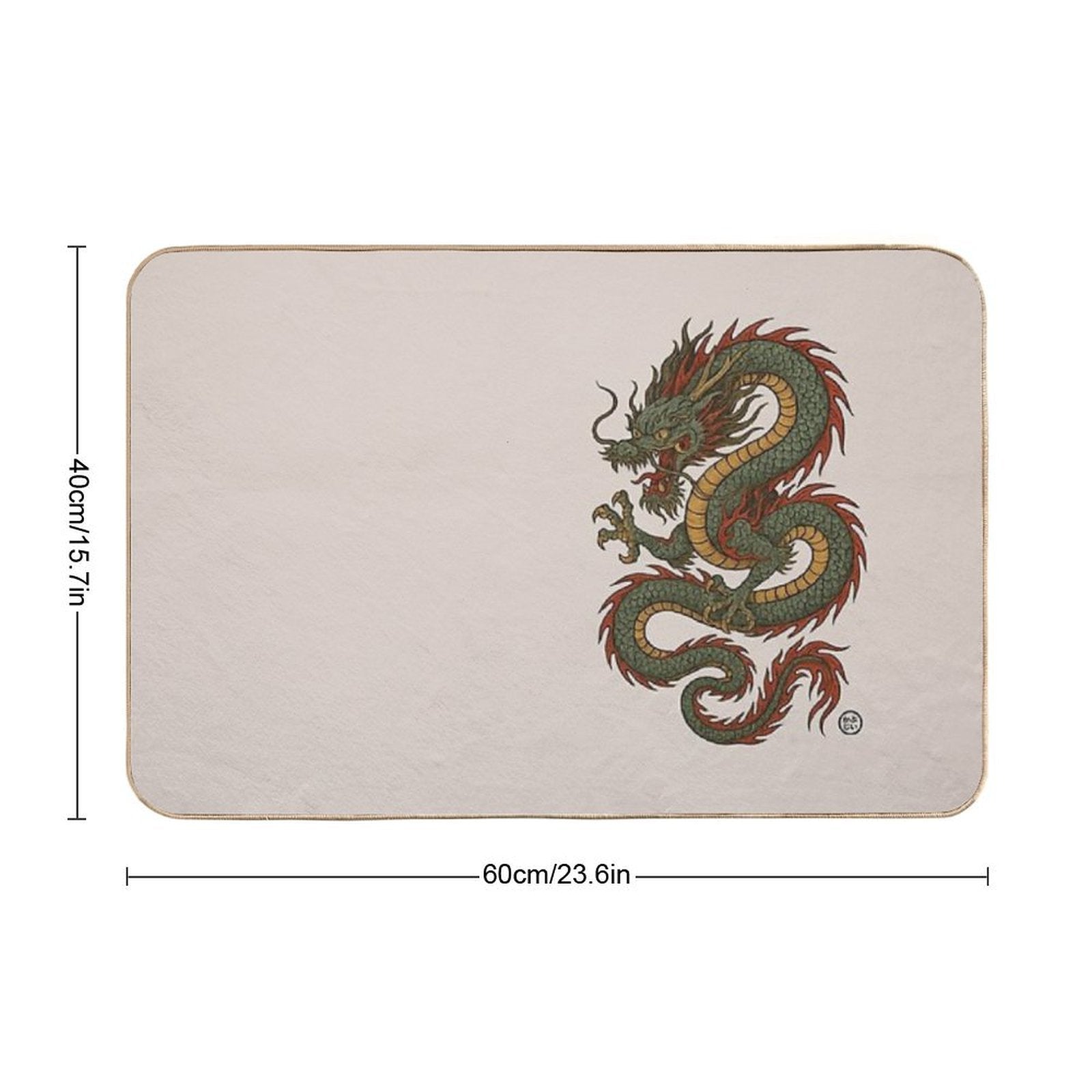 Japanese Serpentine Dragon  Toxin-Free Bath Mat