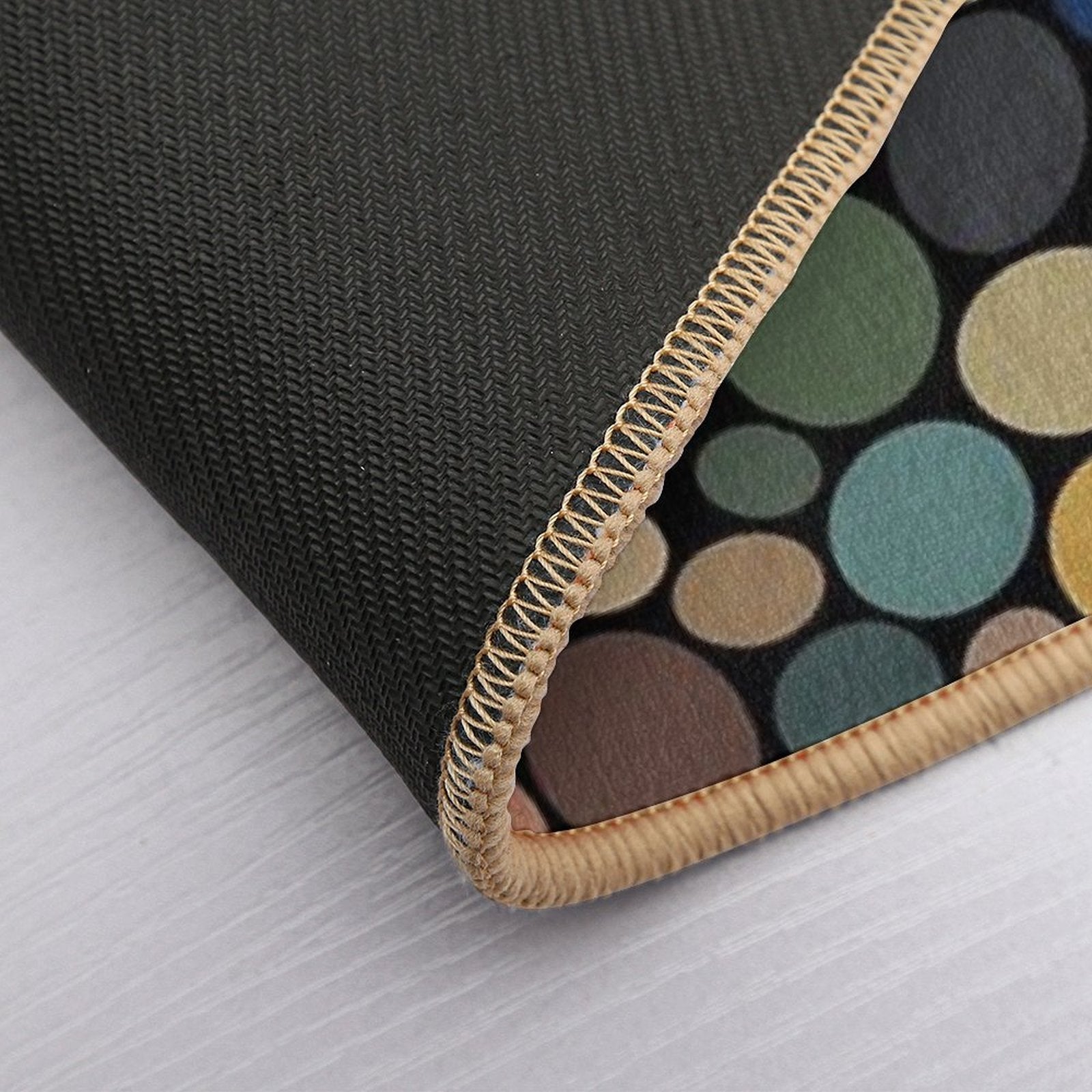 Pebbles Three Black  High-Traffic Bath Mat