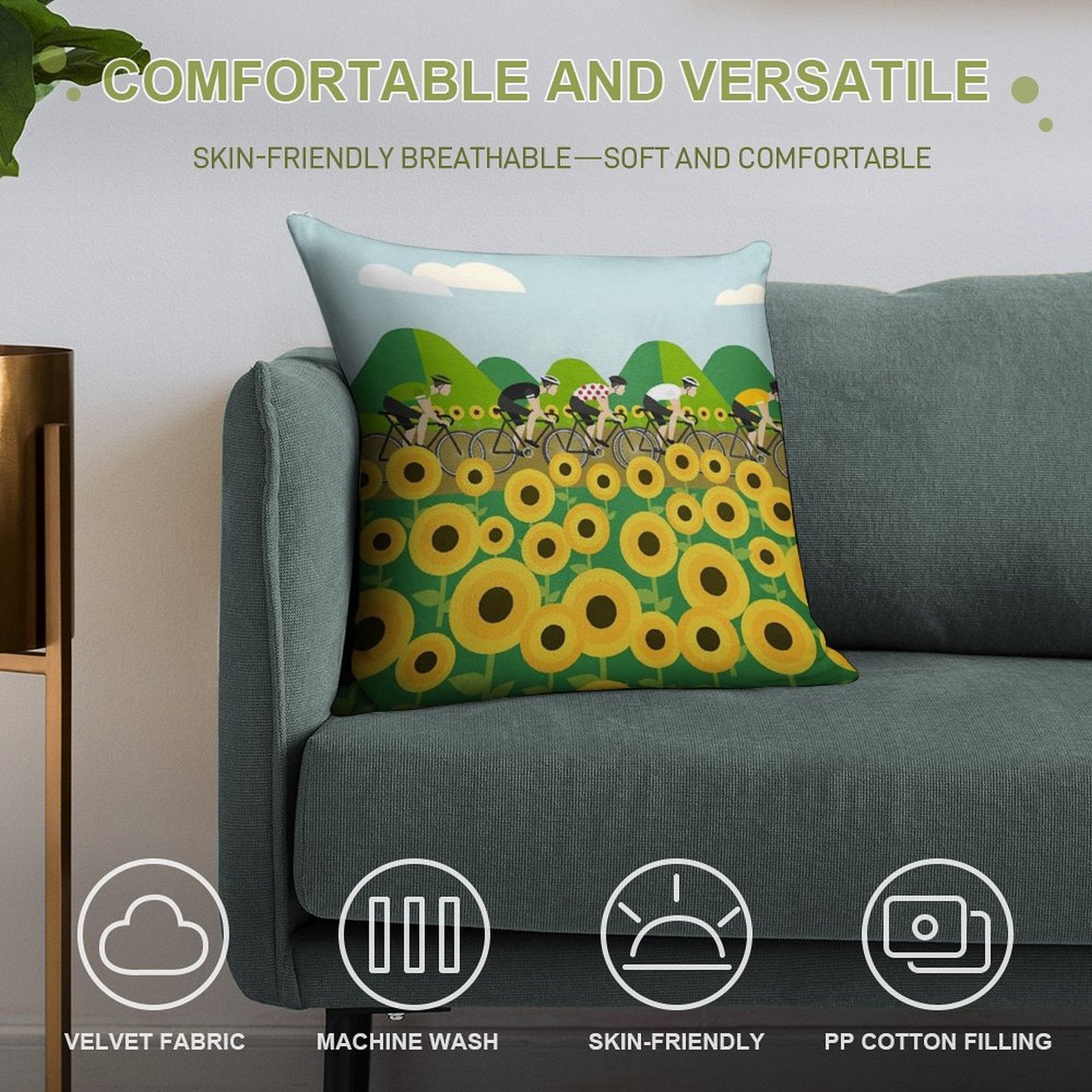 Le Tour I Soft Reinforced Edging Throw Pillow