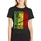 Reggae Music Jamaica Guitar Rastafari Rasta Gift  Quick-drying T-Shirt