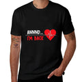 Aannnd Im Back - Funny Heart Attack Survivor Recovery  Heathered Texture T-Shirt