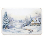 Christmas Snowy Landscape Art  Multi-Purpose Bath Mat